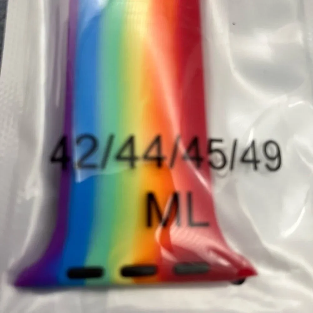 New Silicone Watch Band 42/44/45/46/49mm ML Rainbow Replacement Strap Unisex